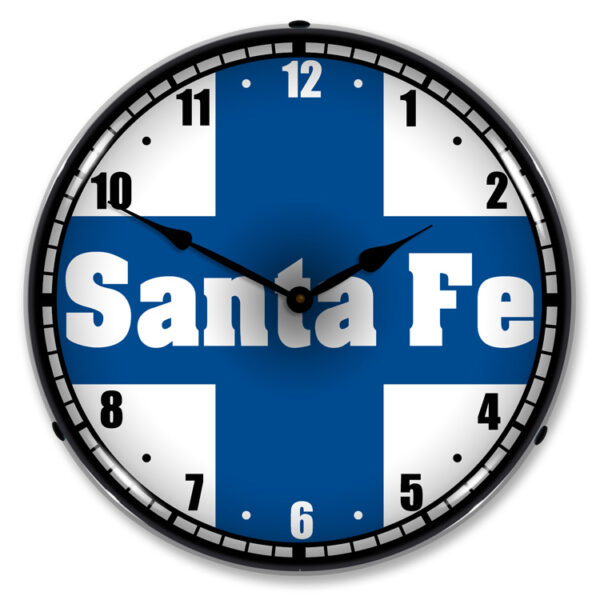 Santa Fe Railroad LED Lighted Wall Clock Lighted Wall Clocks
