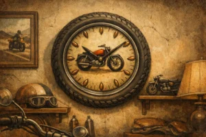 Motorcycle Wall Clock for Riders Who Decorate