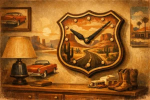 Route 66 Wall Clock Ideas for Bold Rooms